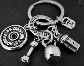 Gym Keychain AMRAP Shaker Kettlebell - Fitness Gifts · GYM Jewels · Personal Trainer Gift· Crosstraining · Custom Keychain · SportWod & Fit