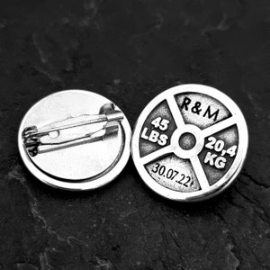 Personalisierte Gym Disc Anstecknadel · Gewichtsplatte · Fitness-Geschenk - Fitness-Pin - Crossfit-Geschenk · Gym-Pins · GYMWod & Fit
