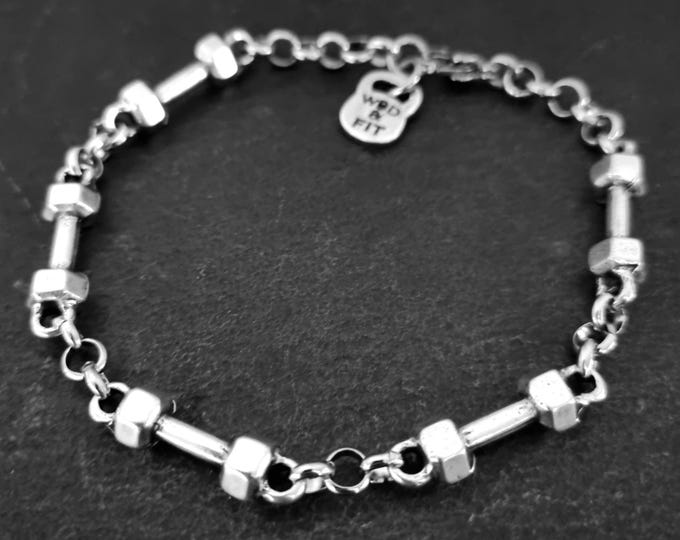 Gym Bracelet FIVE Barbells Workout Gifts · Bff Gifts · Birthday gift · Girlfriend gift · Boyfriend Gift · Crosstraining·Coach Gift Wod & Fit