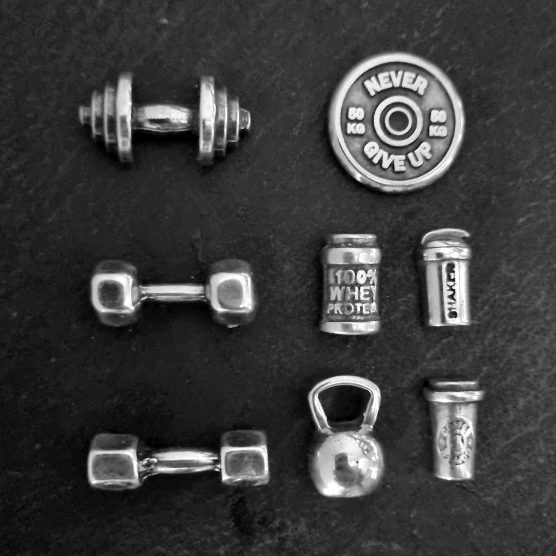 SET 8 Gym Magnets Barbell Motivation Weigth Plate - Whey Protein ...