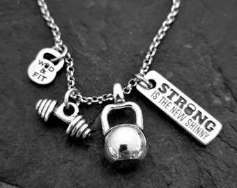Gym Custom Necklace Kettlebell · Personalized Gift · Bodybuilding · Gym Gifs ·Bff Gifts ·Bithday Gift · Coach Gift · Crosstraining·Wod & Fit