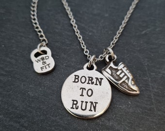 Runner Necklace · Runner Gift · Motivation Gift · Gift for Runner · Gift for him · Gift for her · Born to Run · Runner gift· Wod & Fit