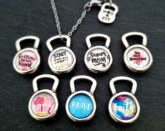 Gym Necklace Kettlebell Motivation Mom Gifts · Gym Gifts · Bodybuilding · Boxing Girl · Fitness Gift ·Girlfriend Gifts · GYM Gift·Wod & Fit