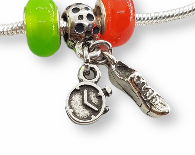 Charms for Bracelet Charms Runner Girl - Runner Charm  -thinking of you Charms- Runner Charms · Charm for Necklace - Gym Charm -Wod and Fit