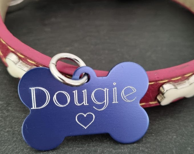 Bone Tag Medium Personalized Engraved Tag · Pet Tag · Id Tag · Name Pet Tag · Custom Dog Tag · dog tag for dogs · Pet id tags · cute dog tag