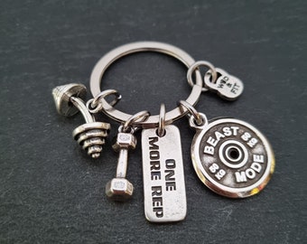 Gym Keyring Cluster Workout · Personalized Gift · Boyfriend Gigt · Birthday gifts · Custom Keychain · Fitness Gift · Bff Gifts · Wod & Fit 