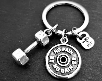 Gym Keyring Dumbbell Motivation Weigth Plate · Bodybuilding · Gifts for dad · Fitness Gift · Custom keychain · Best friend gift · Wod & Fit