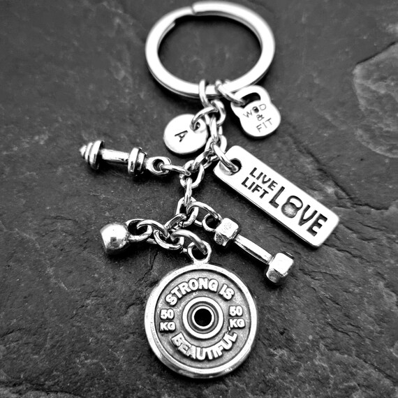 Birthday Christmas Gifts for Bodybuilder Gym Lovers Inspirational Keychain  for Women Men Motivational Gift for Weight Lifter