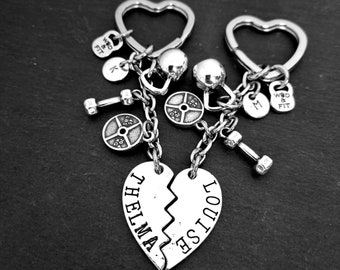 Couples Keychain Thelma and Louise - BFF Gifts · Sisters Gift · Mom gift · Partners Gift · Couple Gif · Anniversary ift · Gym Gift·Wod & Fit