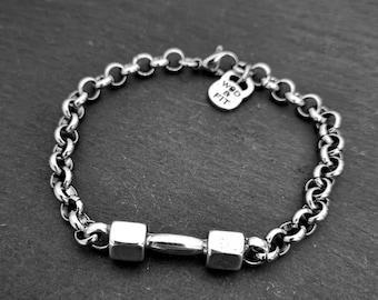 Gym Bracelet Dumbbell Bracelet Workout ·Gym Jewelry · Bodybuilding - Fitness Gifts  Gym Gifts · Personal Trainer · Crosstraining · Wod & Fit