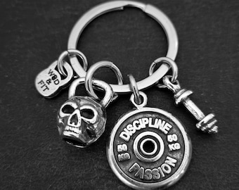 Gym Keychain Skull Kettlebell Wittman Workout Gifts·Motivation Weight Plate ·Gym Gifts ·Fitness Gifts ·Bodybuilding·Crosstraining ·Wod & Fit