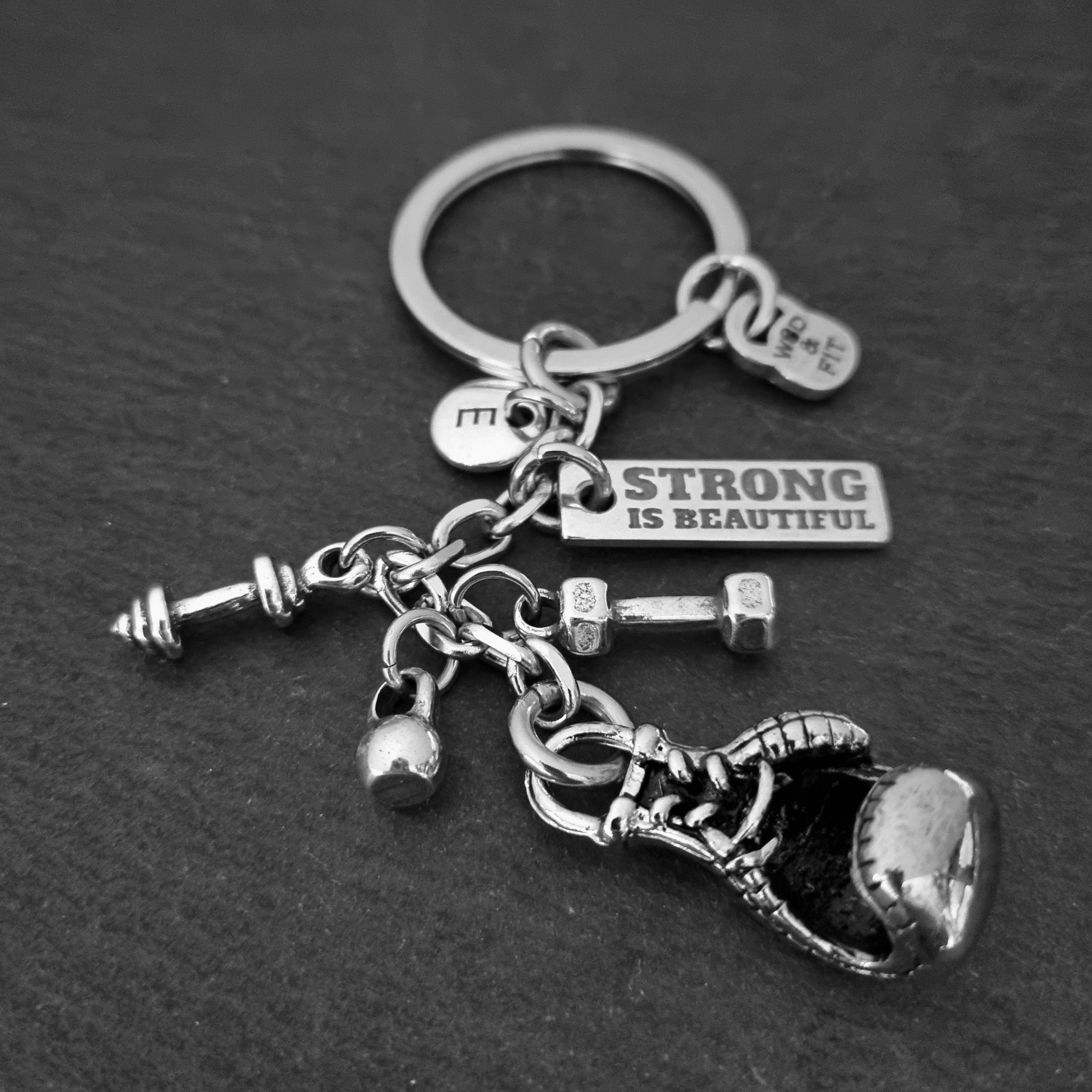 Never Give Up! - Boxing Gloves Keychain Key Ring Fighting Fighter Strong  Gift