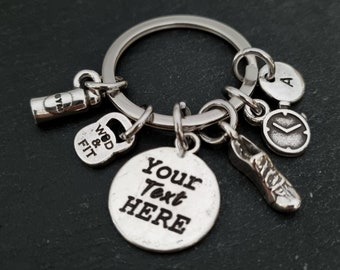 Running keychain - Runner Motivation - Runner gifts - Love to Run - Custom Gift -Gift for runners -Bff Gifts- Marathon gift-Wod & Fit