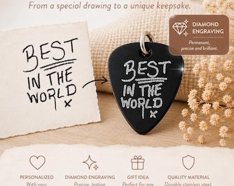 Guitar Pick Aluminum with your personal Message Guitar Pick - Engraved Guitar Pick Necklace · Guitar Picks · Guitar keychain·GuitarWod & Fit
