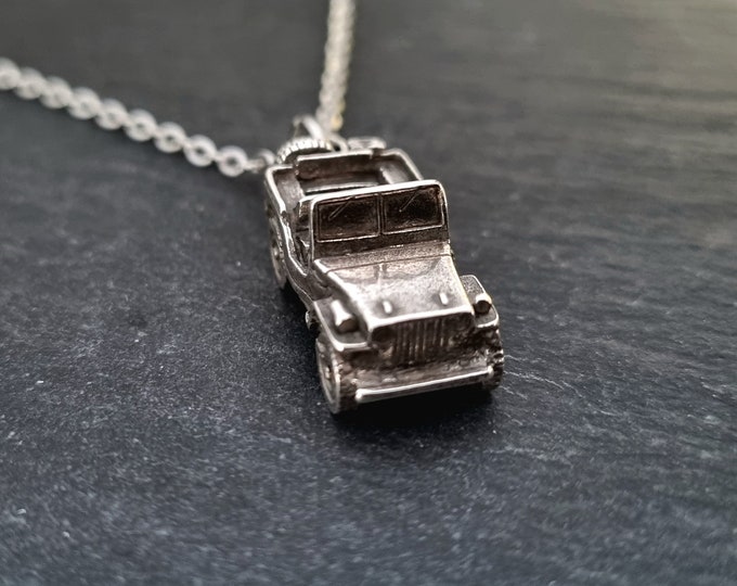 Necklace Girl Offroad - I Love offroad - Wrangler  -JK - gifts for offroad lovers- vintage Gift - Gift for Girlfriend · Necklace for girl
