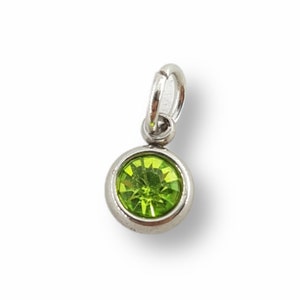 Birth Stone charm stainless steel for personalizing image 6