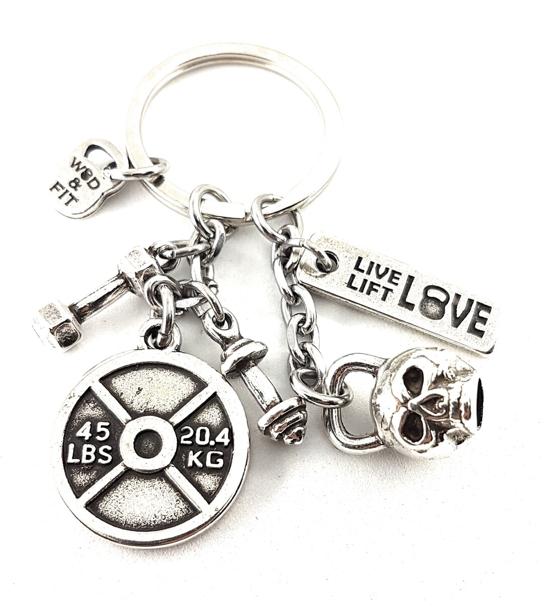 Personalized Keychain Gym Fran Workout · Skull Kettlebell · Boyfriend ...