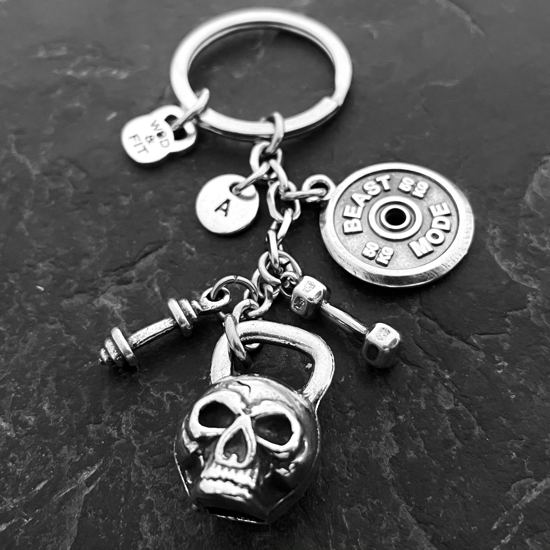 Gym Keychain SKULL Workout Gifts FATAL 40 · Bodybuilding Gift