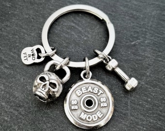 Gym Keychain Skull Kettlebell Wittman Workout Gifts·Motivation Weight Plate ·Gym Gifts ·Fitness Gifts ·Bodybuilding·Crosstraining ·Wod & Fit