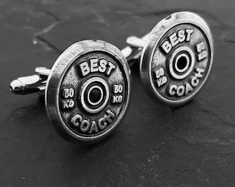 Gym Cufflinks Motivation Weight Plate Barbell Workout Gifts · Weightlifting · Bodybuilding Gift · Custom cufflinks · Gym Gifts ·Wod & Fit