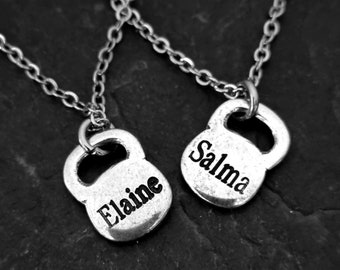 Gym Custom Necklace Kettlebell · Personalised Gift · Boyfriend Gift  · Coach Gift ·  BFF Gifts · Dad Gift · Wife Gift · Fitness · Wod & Fit