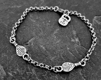 Pulsera dos Palas Pádel Small · Regalo Pádel · Jugador Pádel ·Joyas Padél · Regalo Amantes del Pádel·Pulsera Unisex · Joyas Tenis ·Wod & Fit