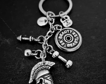 Gym Gift Keychain Spartan Helmet Motivation Weight Plate · Greek Helmet · Spartan Helmet · Workout Gifts · Spartan Race Gift · Wod & Fit