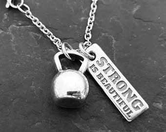 Gym Necklace Kettlebell Personalized gift · Girlfriend Gift · Fitness Necklace · Bff Gifts · Wife Gift · Mom Gift · Sister Gift · Wod & Fit