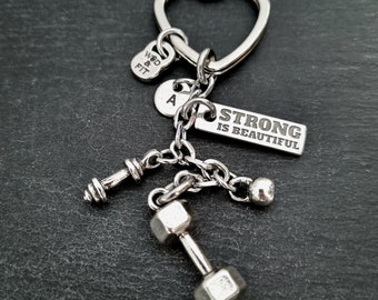 Personalized Keychain Fit Woman Gift · Girlfriend Gift · Mom Gift · Bff Gifts · Strong Woman · Girl Gift · Name Keychain · Fitness Wod & FIt