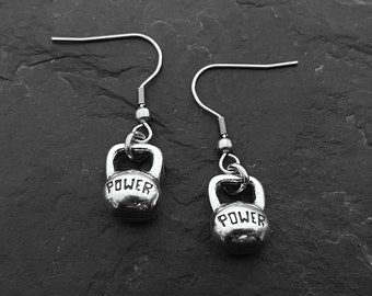 Women Gym Earrings Kettlebell Power Workout Gifts · Gym Gifts · Girl Earrings · Gym Gift · Girlfriend Gift ·Crosstraining ·Fitness Wod & Fit