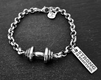 Custom Bracelet Barbell Motivation · Personalized Gift GYM · Bodybuilding - Fitness Bracelet  Gym Gifts · Bff Gifts· Crosstraining·Wod & Fit