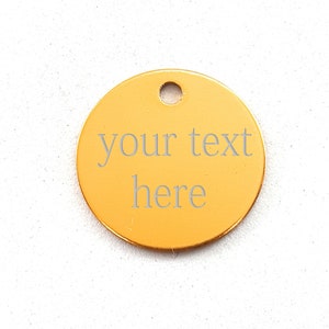 Personalizável 25mm DM Alumínio - Gravação de Diamante - Coordenadas - Mensagem Pessoal - Desenho-Logotipo- Identificação de Animal de Estimação - Letras de Música