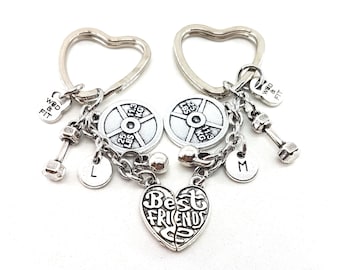 Gym Couple Keychain Best Friends · Gym Gift · Fitness Gift · Best friends gifts · Fitness gift · BFF gift · Girlfriend gift · Wod & Fit