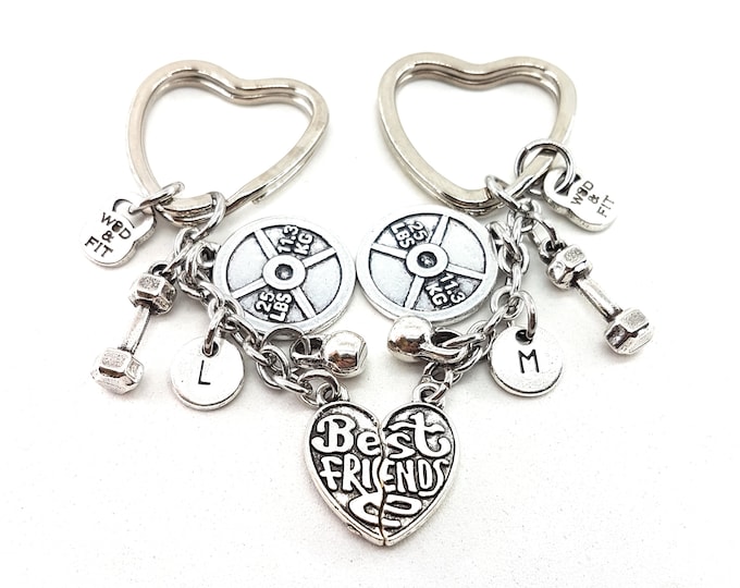 Gym Couple Keychain Best Friends · Gym Gift · Fitness Gift · Best friends gifts · Fitness gift · BFF gift · Girlfriend gift · Wod & Fit