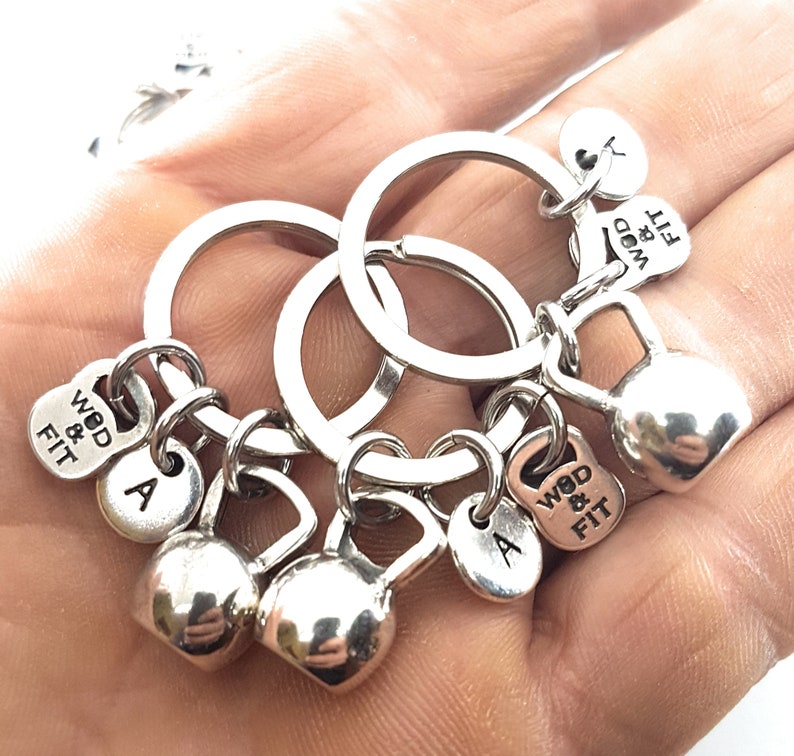 Porte-clés Mini Haltère Et Kettlebell Shimmerz – Cadeau Fitness Pour Hommes Et Femmes, Acier Inox