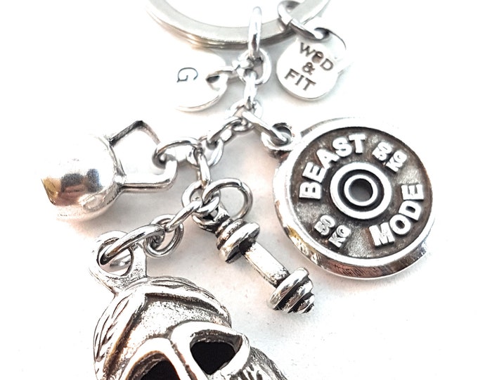 Gladiator Keychain · Military Gift - Custom Keychain - Initial Gift - Spartan Race - Personal Trainer · Men Gift · Military · Wod & Fit