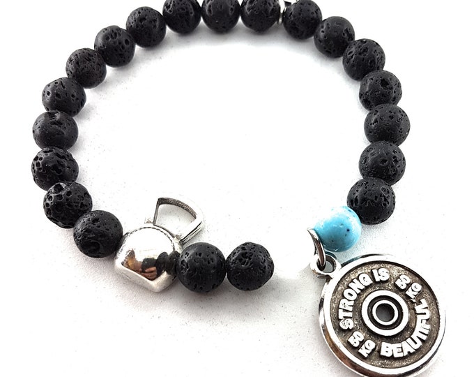 Fitness Bracelet Kettlebell Swings · Fitness Bracelet · Bodybuilding · Gym Gift · Beaded Bracelet· Gift for Coach· Girlfriend gift·Wod & Fit