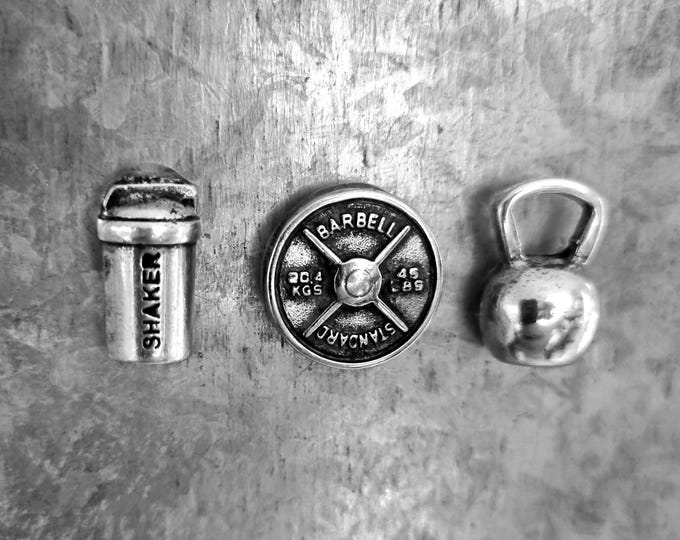 SET 3 Gym Magnets Dumbbell Barbell Standard Weigth Plate - Whey Protein · Whiteboard magnet · Gym Gift · Mom Gift · Fridge magnet -Wod & Fit