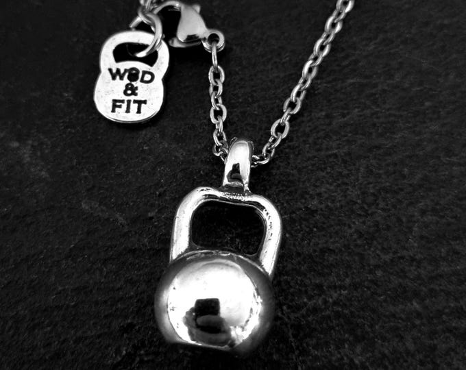 Gym Necklace Kettlebell Workout Gifts · Fitness Necklace · Coach Gift · Gym Jewels · Bodybuilding · Crosstraining · Bff Gifts ·GYM·Wod & Fit