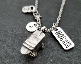 Anvil Necklace Custom Motivation Initial · Anvil Pendant · Forged in the Fire · GYM Gift· BoyFriend Gift· Name Necklace · Fitness ·Wod & Fit