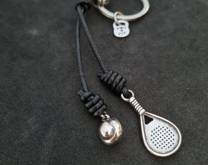 Padel Tennis Leather Keyring Padel Player gift · Gift to Padel Player·Tennis Coach gift ·Padel Gift ·Padel racket ·Leather Keyring Wod & Fit