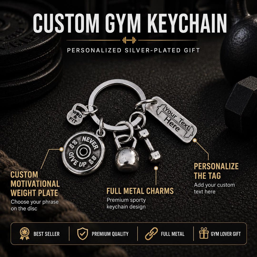 Custom Keychain GYM Kettlebell Swings Workout · Fitness - Bodybuilding ...