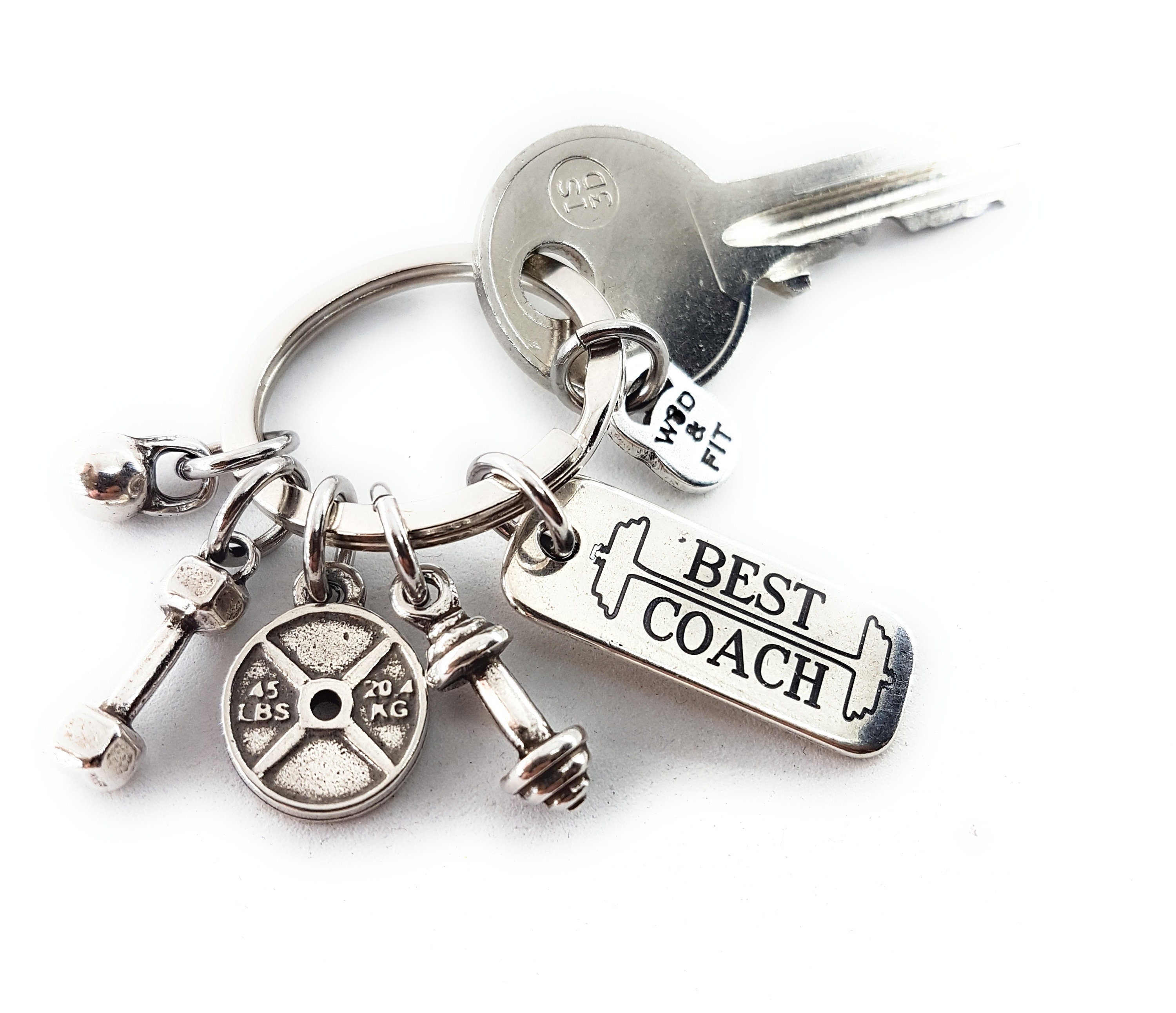 Custom KeyChain Gym Exercise Workout.Customizable Keychain your Name