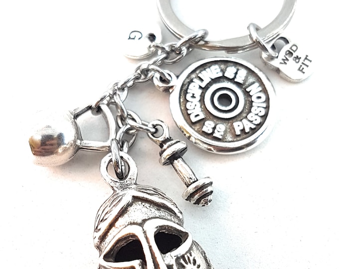 Gladiator Keychain · Military Gift - Custom Keychain - Initial Gift - Spartan Race - Personal Trainer · Men Gift · Military · Wod & Fit