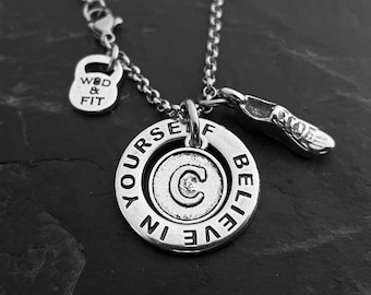 Runner Gift · Running lover · Motivation Necklace Gift · Initial Gift · Running gifts · Custom Gift · Gift for run ·Sport gift · WOD & FIT