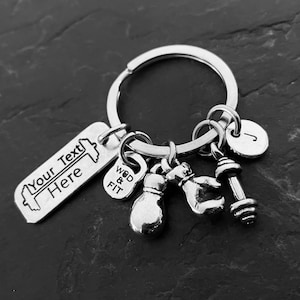 Personalisierter Schlüsselanhänger Boxhandschuhe Motivationsgeschenk - Boxerschmuck - Boxgeschenk - UFC - MMA - Freundgeschenk · Namensgeschenk · Wod & Fit