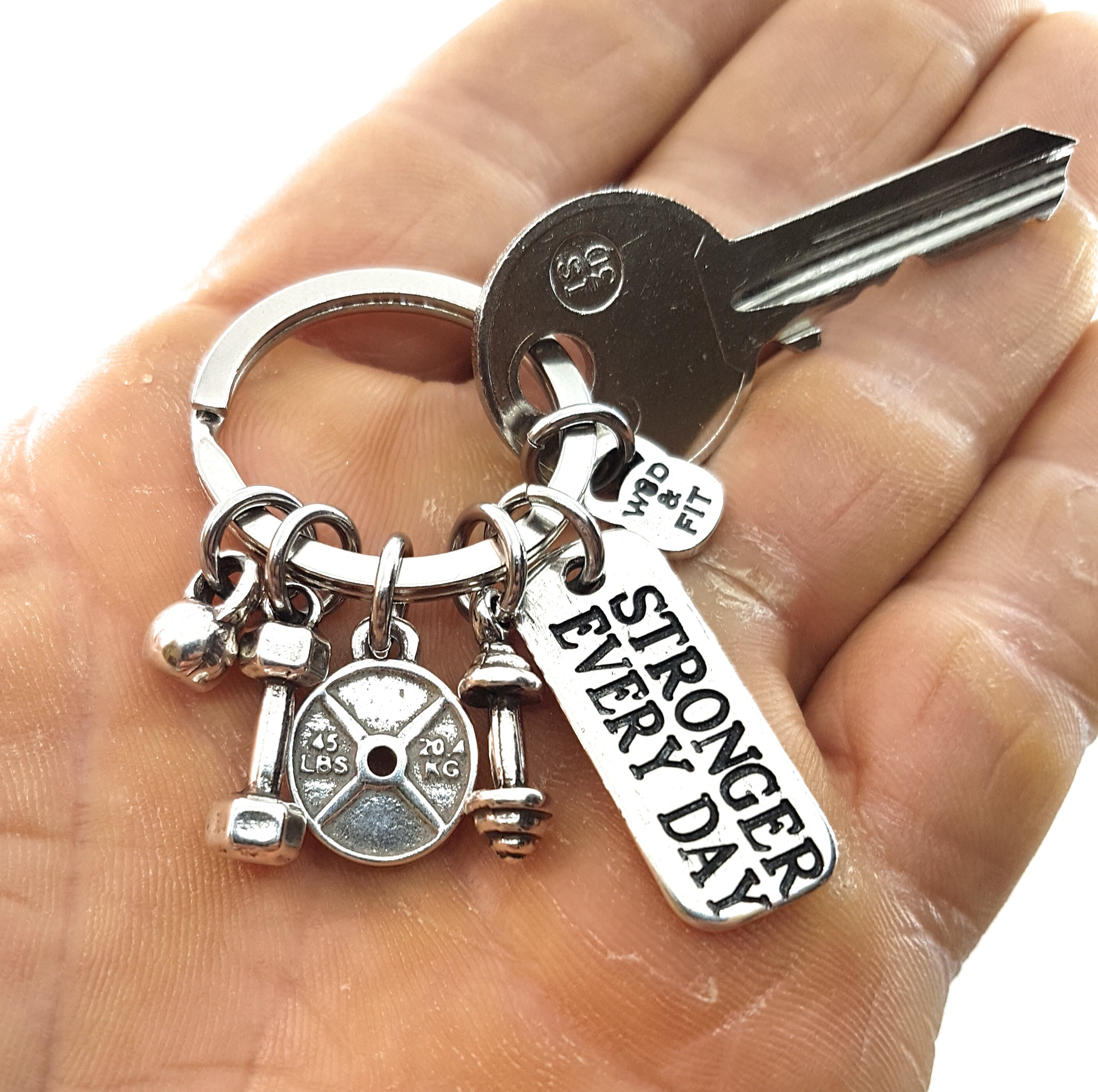 Custom KeyChain Gym Exercise Workout.Customizable Keychain your Name