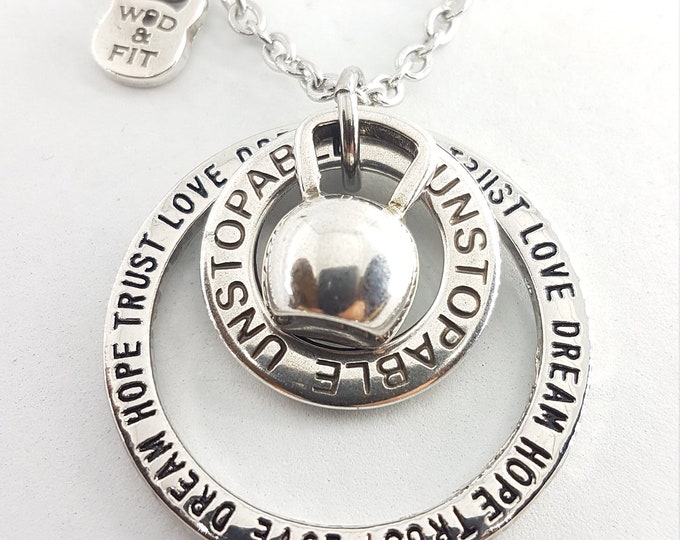 Women Necklace Fitness Lovers Custom Necklace · Personalized Gift · BFF Gifts · Girlfriend Gift · Mom Gift · Sister gift ·Gym Gift·Wod & Fit