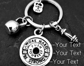 Gym Key ring Custom Weight Plate 45lbs Workout Gifts-Gym Motivation· Custom Gifts · Gym Gifts - Weight Lifting -Fitness · Wod & Fit