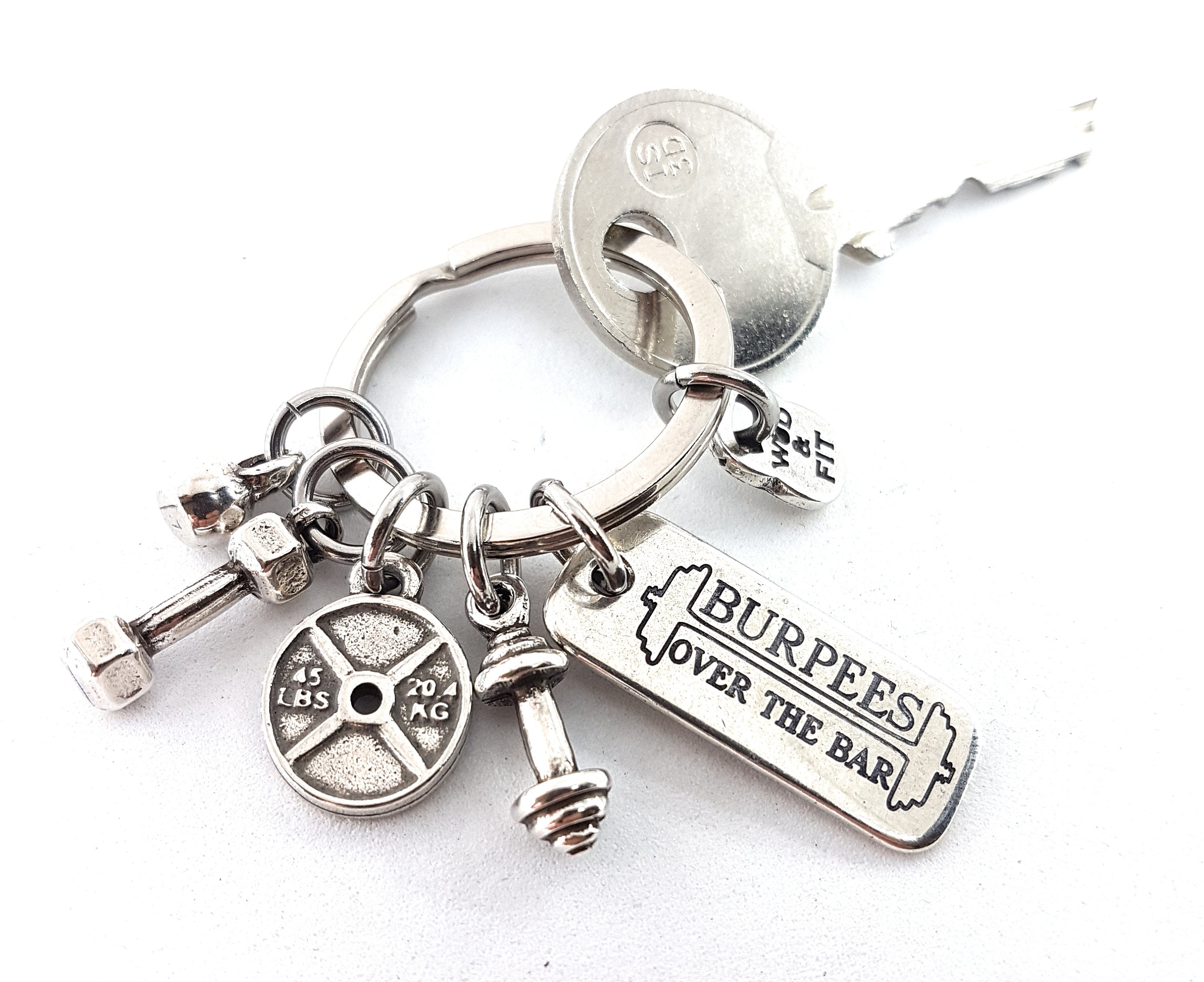 Custom KeyChain Gym Exercise Workout.Customizable Keychain your Name